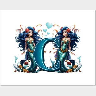 Mermaid Alphabet The Letter C Posters and Art